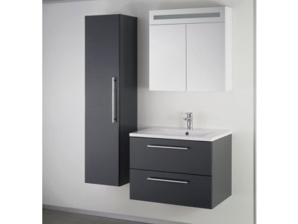 Sanotechnik Fiora koupelnový nábytek, 70cm, antracitový (Varianta se zrcadlovou a boční skříňkou)