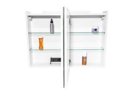 Hapa Design Milano zrcadlová skříňka 80cm, bílá, s LED osvětlením
