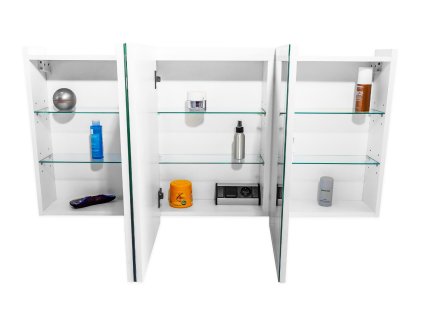59303 hapa design milano zrcadlova skrinka 120cm bila s led osvetlenim