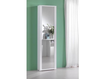 59948 kvstore milleusi vysoka skrinka zrcadlova dvirka 50x182x31 cm ram bily