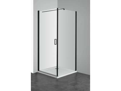 60233 1 sanotechnik soho elite black ctvercovy sprchovy kout sirka 80cm oteviraci dvere fix