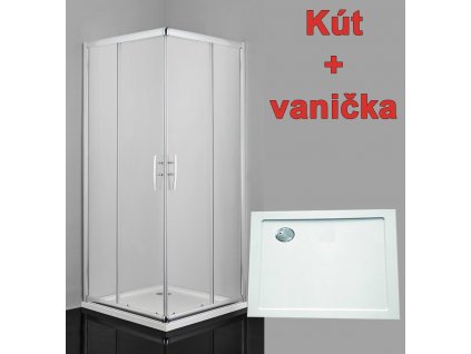 14855 Sanotechnik Pro Line čtvercový sprchový kout s vaničkou šířka 90cm posuvné dveře