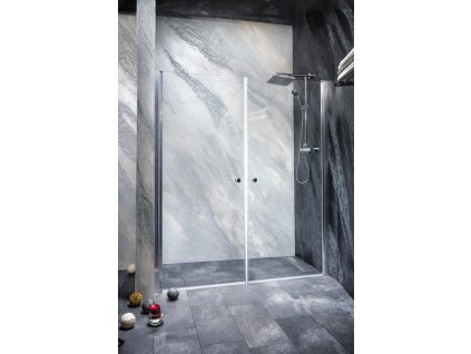 MD90+MD90 Sanotechnik Sanoflex Brava, sprchová zástena, šírka 140 200cm, 2x otváravé dvere 01 low