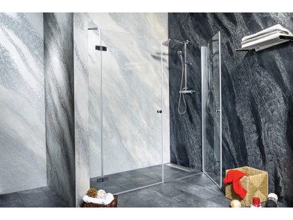 Sanotechnik Sanoflex Symphony+Brava sprchová zástěna, 2x otvíravé dveře, šířka 150-220cm (Rozmer 90cm)