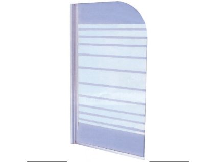 E1475W Sanotechnik vanová zástěna 75cm, jednodílná, pruhovaný design 02