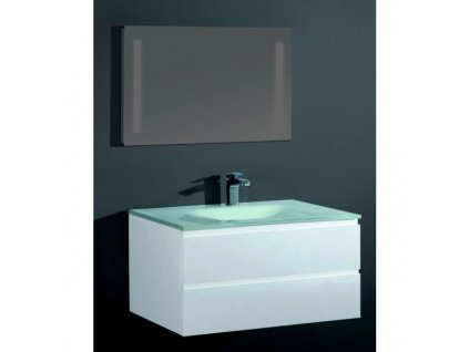 Sanotechnik Cube koupelnový nábytek, 70cm, bílý (Koupelnový nábytek + zrcadlo)
