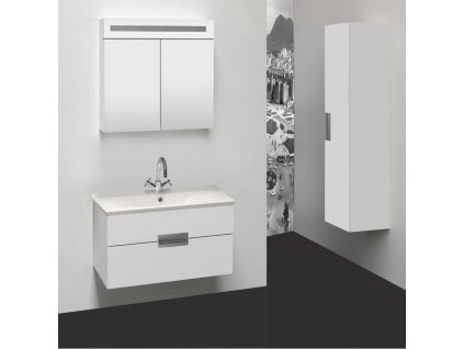 Sanotechnik Rave koupelnový nábytek, 90cm, bílý (Koupelnový nábytek + boční skřínka)