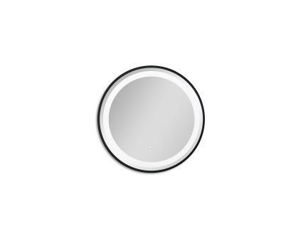 52241 sanotechnik soho black zrkadlo okruhle s led osvetlenim 60x60 cm cierne
