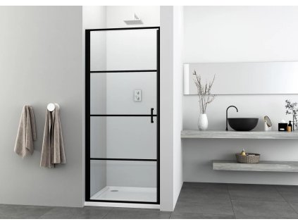 S80B S90B Sanotechnik Soho Elite Black sprchové dveře, šířka 80 90cm, otevírací 01