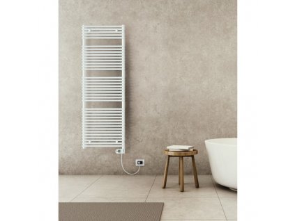 Sanotechnik E-Catania elektrický radiátor do koupelny 600W, bílý, rovný