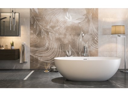 Aquatek Demi volně stojící vana z lítého mramoru 172x75 cm