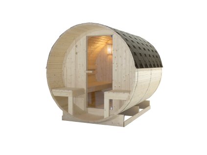 Sanotechnik Bergen finská venkovní sudová sauna pro 4 osoby, 189x220x191,5cm