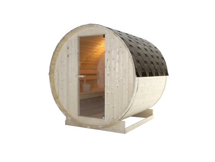 Sanotechnik Tromsö L finská venkovní sudová sauna pro 4 osoby, 189x180x191,5cm