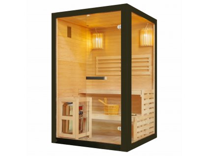 J61130 Sanotechnik Panorama Black finska sauna pro 2 osoby 01