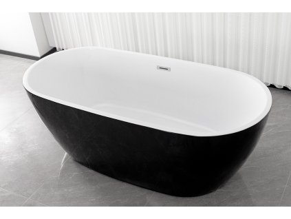 G9040 Sanotechnik Cuba akrylátová voľne stojaca vaňa 170x75 cm, black 01