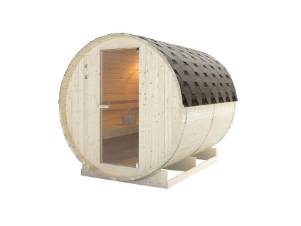 Sanotechnik Tromsö XL finská venkovní sudová sauna pro 6 osob, 189x220x191,5cm