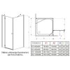 Radaway Torrenta KDJ čtvercový sprchový kout, šířka 90cm, fix + otevírací dveře, čiré číre sklo (Umiestnenie dverí Pravé dvere)