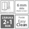 Radaway Torrenta KDJ čtvercový sprchový kout, šířka 90cm, fix + otevírací dveře, čiré číre sklo (Umiestnenie dverí Pravé dvere)