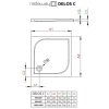 Radaway Delos C sprchova vanicka technicky nakres