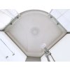 Sanotechnik QuickLine Rumba, sprchový box čtvrtkruh 90x90x215cm, CL88