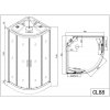 Sanotechnik QuickLine Rumba, sprchový box čtvrtkruh 90x90x215cm, CL88