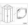 Sanotechnik QuickLine Scala, sprchový box čtvrtkruh 90x90x215cm, černý, CL96