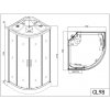 Sanotechnik QuickLine Dream, sprchový box čtvrtkruh 90x90x215cm, CL98