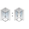 Aquatek Tekno A4, štvorcový sprchový kút, šírka 90cm, posuvné dvere 05