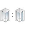Aquatek Party A3, štvorcový sprchový kút, šírka 90cm, otváravé dvere 08
