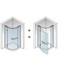 Aquatek Crystal S3, štvrťkruhový sprchový kút, šírka 90cm, otváravé dvere 07
