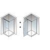 Aquatek Crystal A3, štvorcový sprchový kút, šírka 90cm, otváravé dvere 08