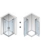 Aquatek Crystal A4, štvorcový sprchový kút, šírka 90cm, otváravé dvere 09