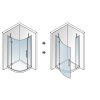 Aquatek Better S3, štvrťkruhový sprchový kút, šírka 90cm, otváravé dvere 09
