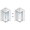 Aquatek Holiday A4, štvorcový sprchový kút, šírka 80 90cm, posuvné dvere 06