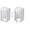 49247 5 aquatek glass b1 100 sprchove dvere sirka 100cm otvarave farba nastenneho profilo chromovy profil farba skla sklo cire