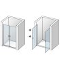 49256 5 aquatek glass b2 80 sprchove dvere sirka 80cm otvarave farba nastenneho profilo chromovy profil farba skla sklo cire