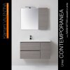 58496 1 kvstore manhattan koupelnovy nabytek 90cm levy se zasuvkami zrcadlo a skrinka sedy