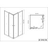 Sanotechnik čtvercový sprchový kout, šířka 90cm, posuvné dveře