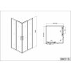 58658 sanotechnik pro line ctvercovy sprchovy kout sirka 80cm posuvne dvere