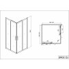 58661 sanotechnik pro line ctvercovy sprchovy kout sirka 90cm posuvne dvere