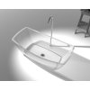 58859 bath italia clear square pryskyricova volne stojici vana 160x80 cm