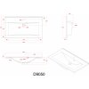 D9050 Sanotechnik umývadlo z liateho mramoru 90cm tech list