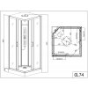 Sanotechnik QuickLine SKY 2, sprchový box čtverec 90x90x225cm, CL74