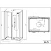 Sanotechnik QuickLine SKY 3, sprchový box obdelník 120x80x225cm, CL75
