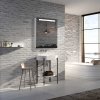 Hapa Design San Marino Superflat hliníková zrcadlová skříňka 50cm, bílá, s LED osvětlením
