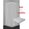 Sanotechnik čtvercový sprchový kout s vaničkou, šířka 80cm, posuvné dveře