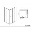 B1380C Sanotechnik štvorcový sprchový kút, šírka 80cm, posuvné dvere