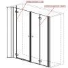 Sanotechnik Sanoflex Symphony+Duet sprchová zástěna, otevírací + zalamovací dveře, šířka 160-220cm (Rozmeěr 90cm, Spůsob otevírání otevírací dveře)
