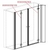 Sanotechnik Sanoflex Symphony+Duet sprchová zástěna, otevírací + zalamovací dveře, šířka 160-220cm (Rozmeěr 90cm, Spůsob otevírání otevírací dveře)