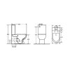 R3030 Sanotechnik Siena WC kombi MONO bezokruhové splachování 65x38,5x83 cm technický list